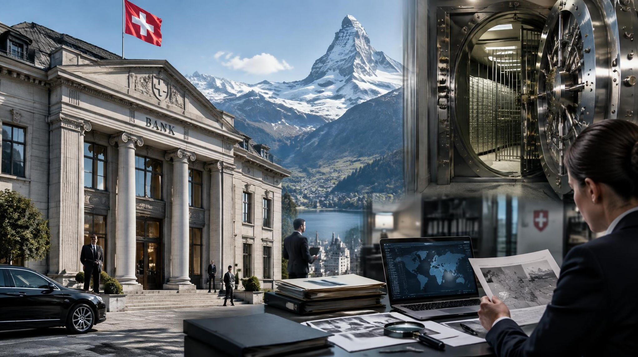 swiss bank building exterior