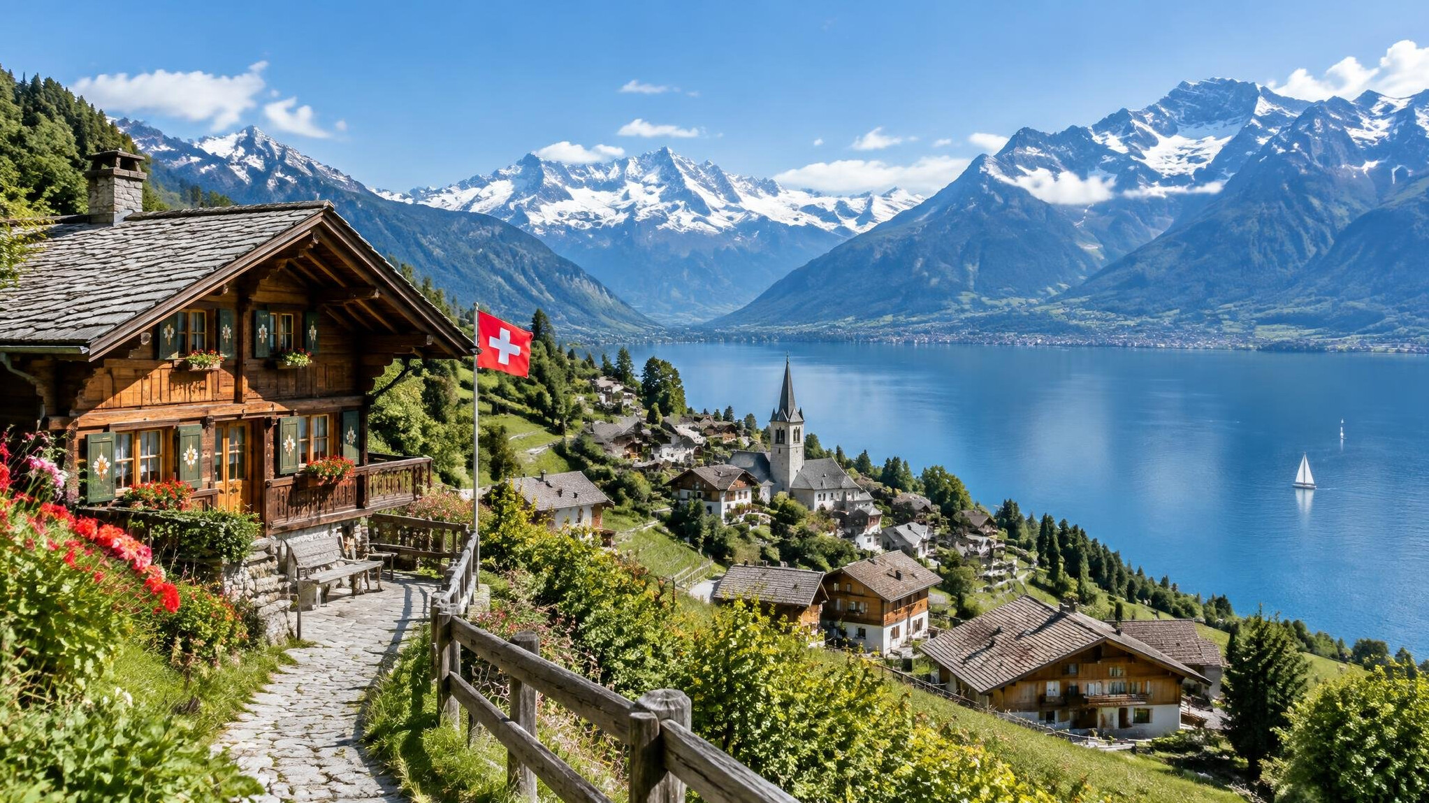 swiss alps landscape
